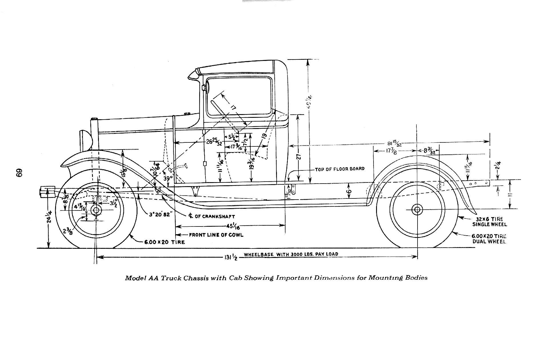 1929 Ford model a body measurements #6